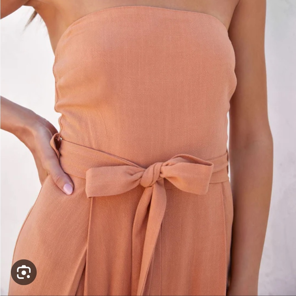 NWOT Vici Nadia Strapless Slit Jumpsuit - Picture 2 of 3